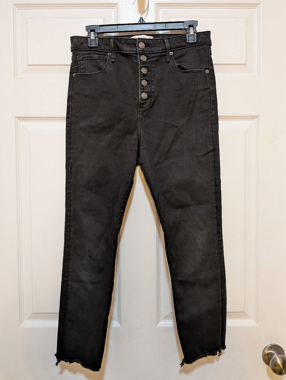 Abercrombie & Fitch Super Skinny Ankle High Rise Black Jeans 30 10 Short